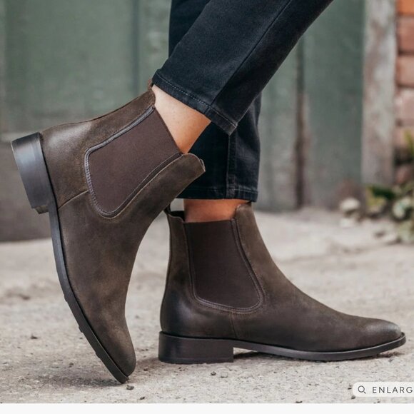 Thursday Boot Company Womens  Duchess Chelsea Boots brown Suede Pull on 10,5 - Picture 1 of 13